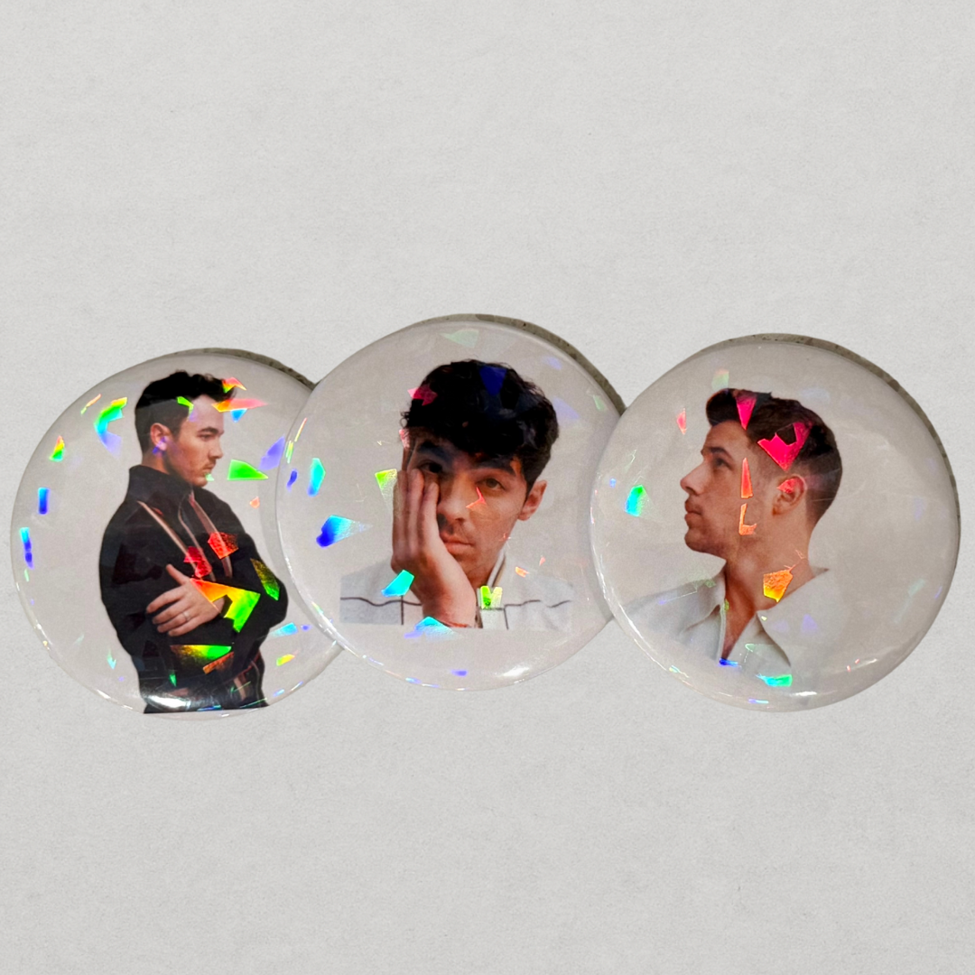 PRE-SALE! Gray Jonas Brothers Button Trio