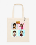 Camp Rock Meets Lizzie McGuire cartoon Tote Bag