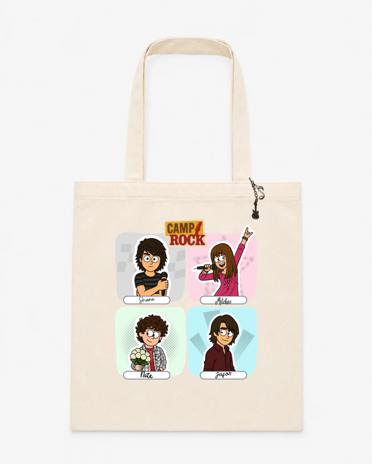 Camp Rock Meets Lizzie McGuire cartoon Tote Bag
