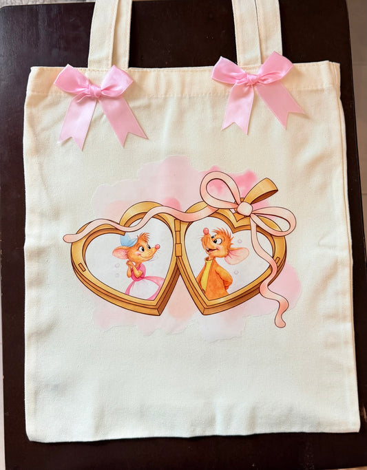 Pearl and Jaq Mice Tote Bag
