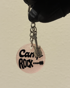 Camp Rock Resin Keychain with Guitar Charm 🎸✨