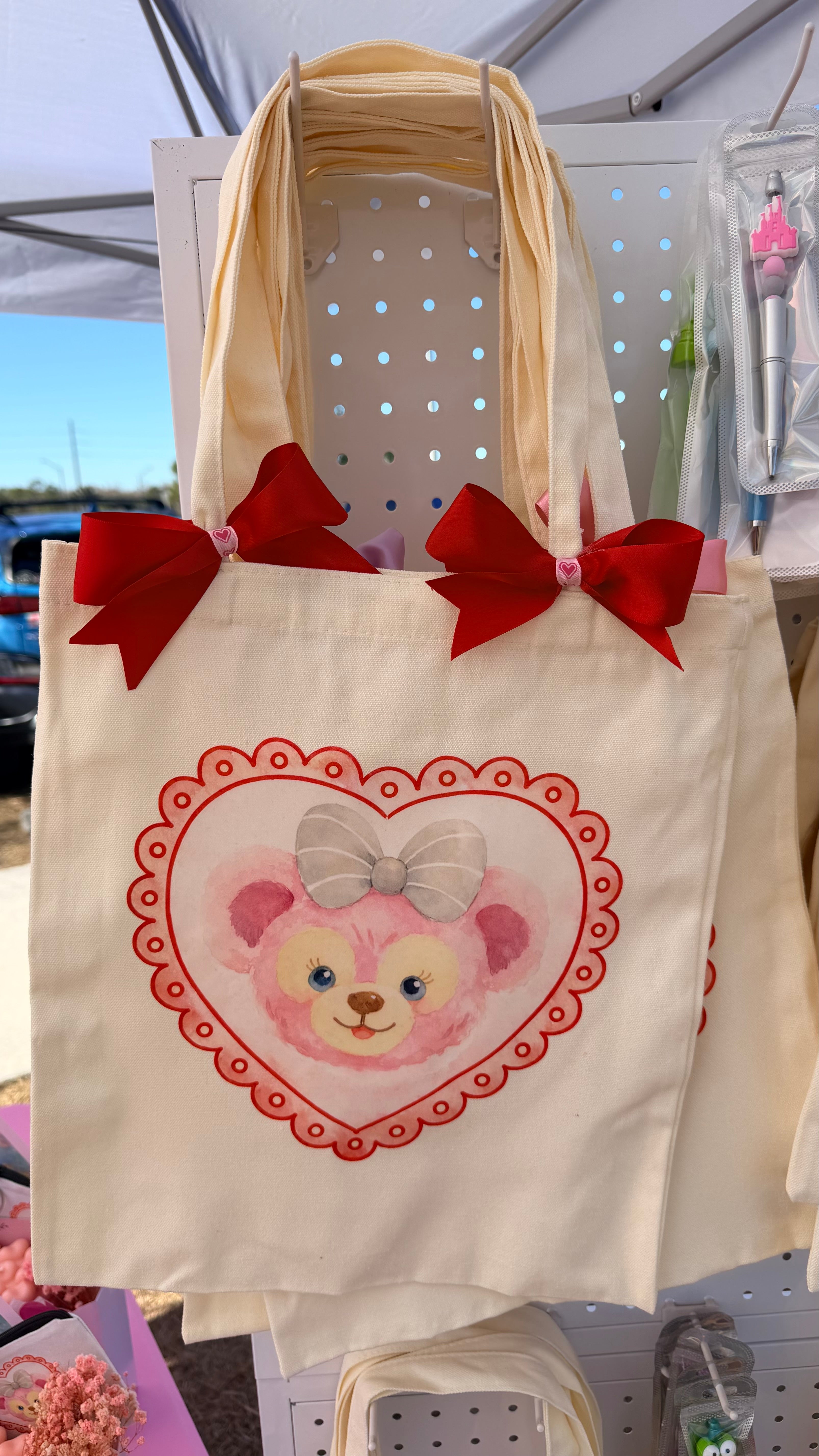 Sweetheart Bear Canvas Tote