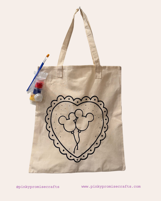 Mouse Shaped Balloons – Paint Your Own Tote Bag 👜