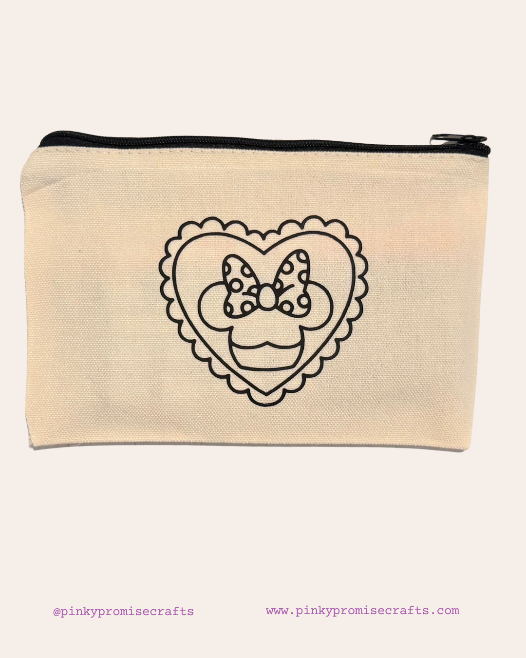 Mrs Mouse - Paint Your Own Cosmetic Bag