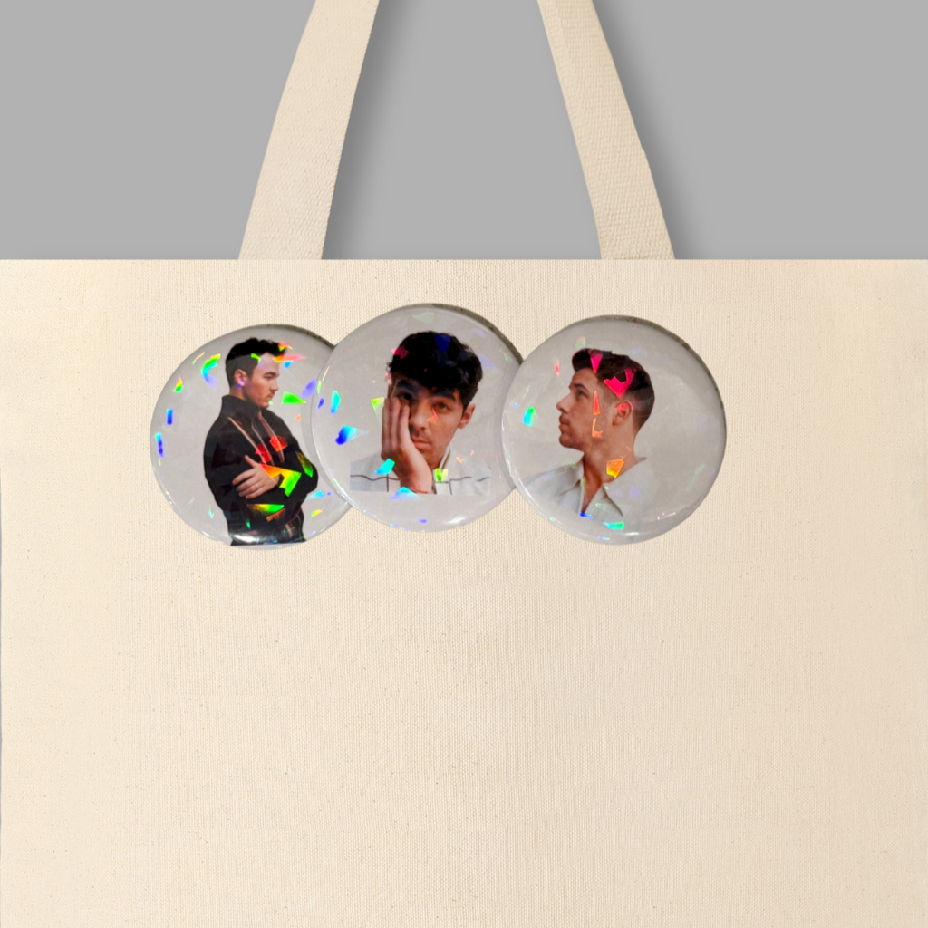 PRE-SALE! Gray Jonas Brothers Button Trio